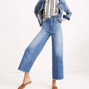 Madewell High Rise Wide Leg Crop Jeans, size 25